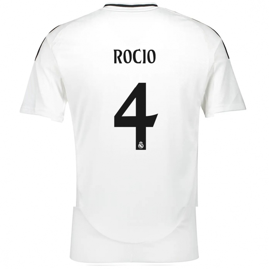 Kids Football Rocio Galvez #4 White Home Jersey 2024/25 T-Shirt Canada