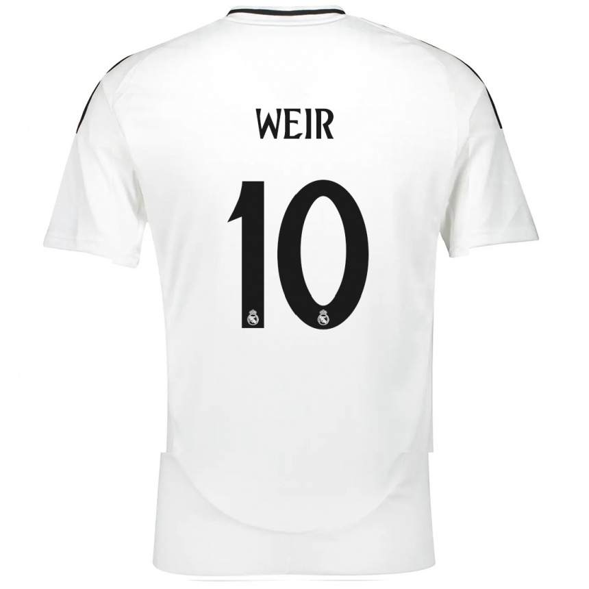 Kids Football Caroline Weir #10 White Home Jersey 2024/25 T-Shirt Canada