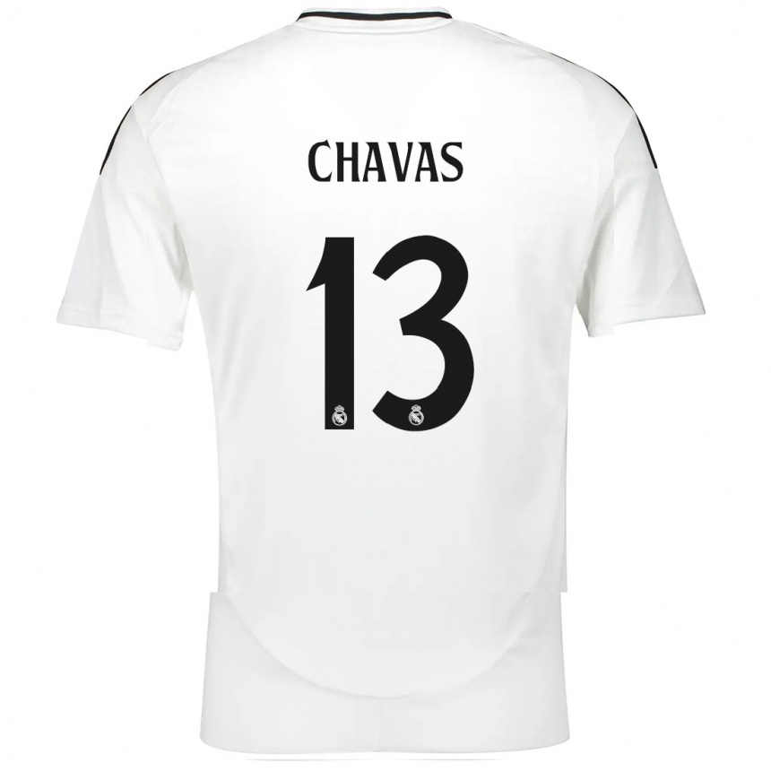 Kids Football Mylène Chavas #13 White Home Jersey 2024/25 T-Shirt Canada