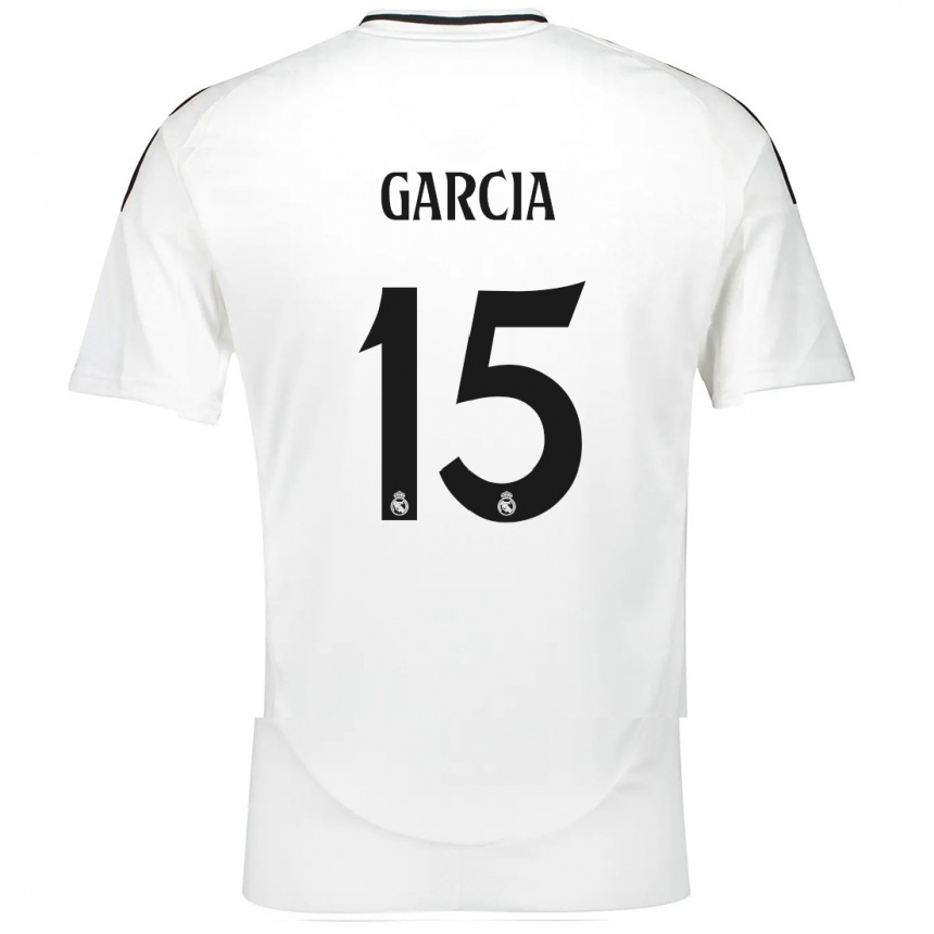 Kids Football Sheila García #15 White Home Jersey 2024/25 T-Shirt Canada