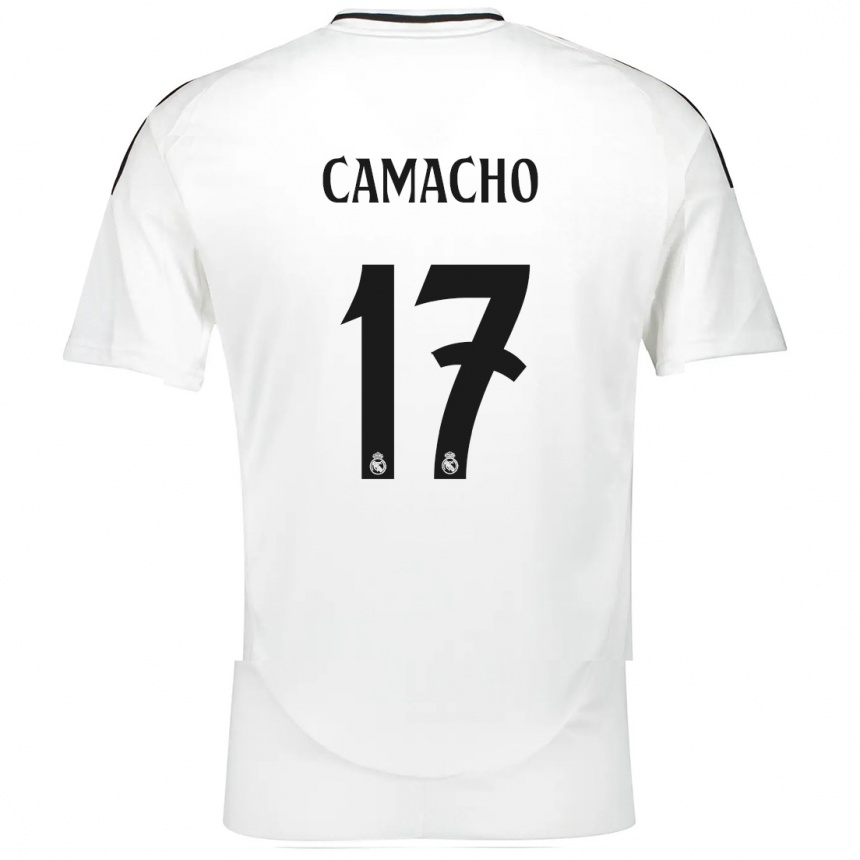 Kids Football Carla Camacho #17 White Home Jersey 2024/25 T-Shirt Canada