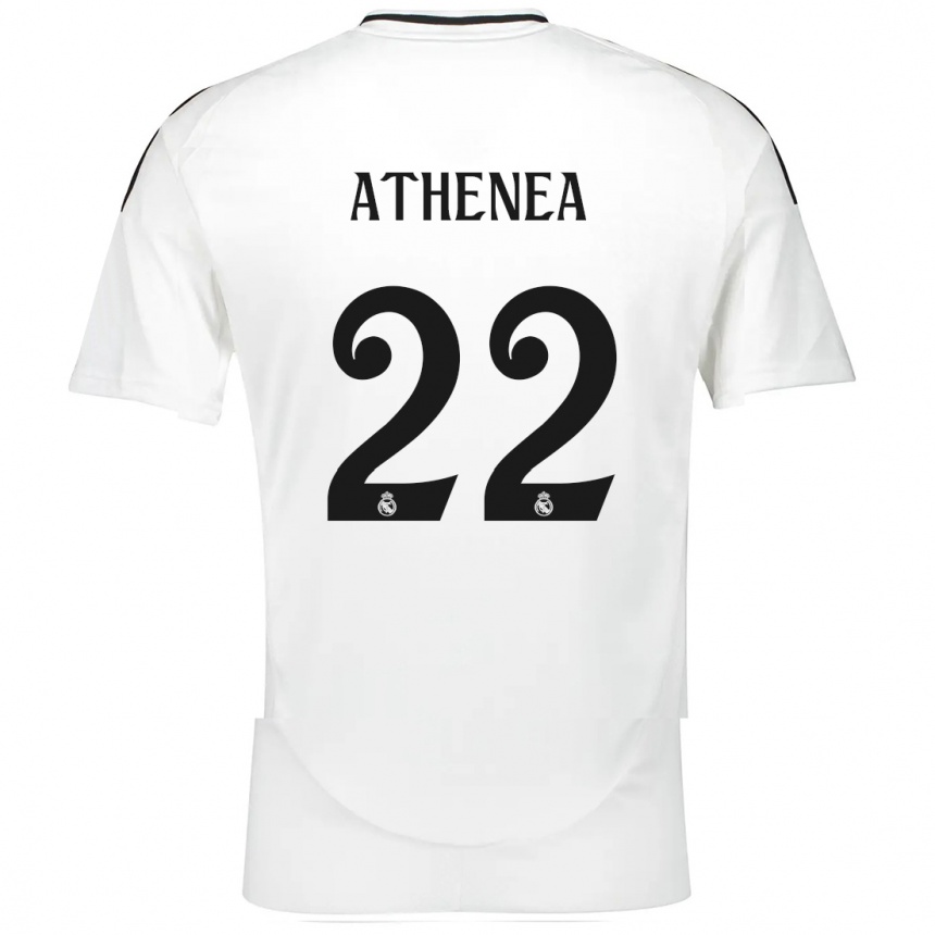 Kids Football Athenea Del Castillo #22 White Home Jersey 2024/25 T-Shirt Canada