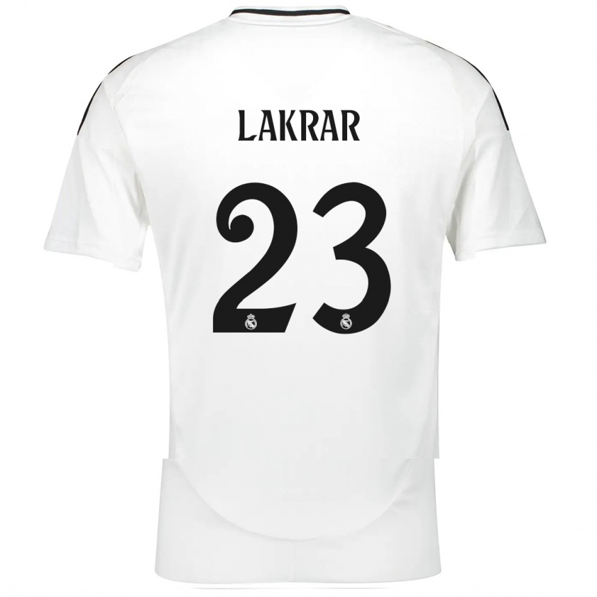 Kids Football Maëlle Lakrar #23 White Home Jersey 2024/25 T-Shirt Canada