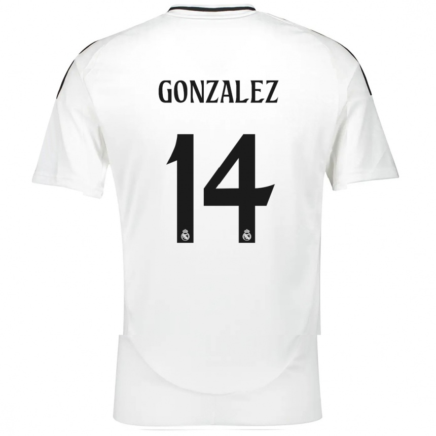 Kids Football David González #14 White Home Jersey 2024/25 T-Shirt Canada