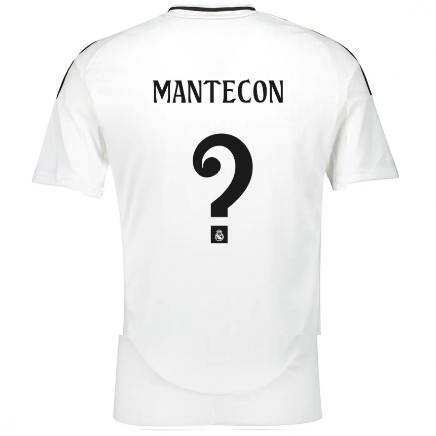 Kids Football Hugo Mantecon #0 White Home Jersey 2024/25 T-Shirt Canada