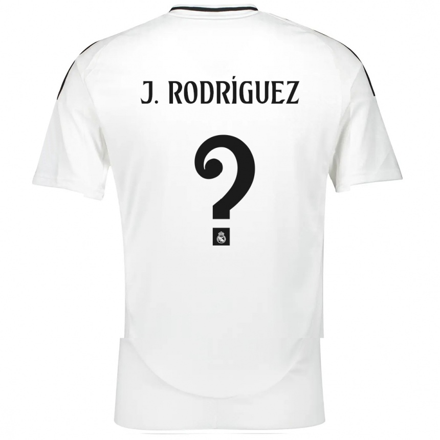 Kids Football Juan Rodríguez #0 White Home Jersey 2024/25 T-Shirt Canada