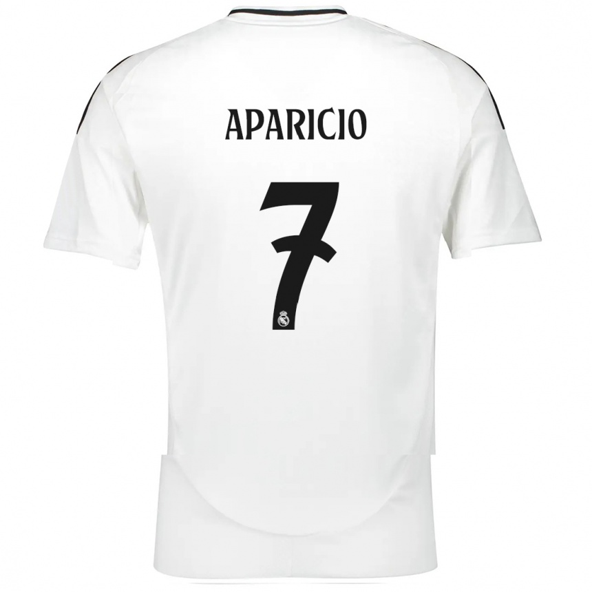 Kids Football Esteban Aparicio #7 White Home Jersey 2024/25 T-Shirt Canada