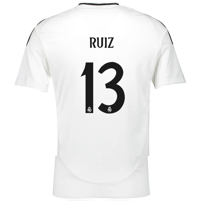 Kids Football Guillermo Ruiz #13 White Home Jersey 2024/25 T-Shirt Canada