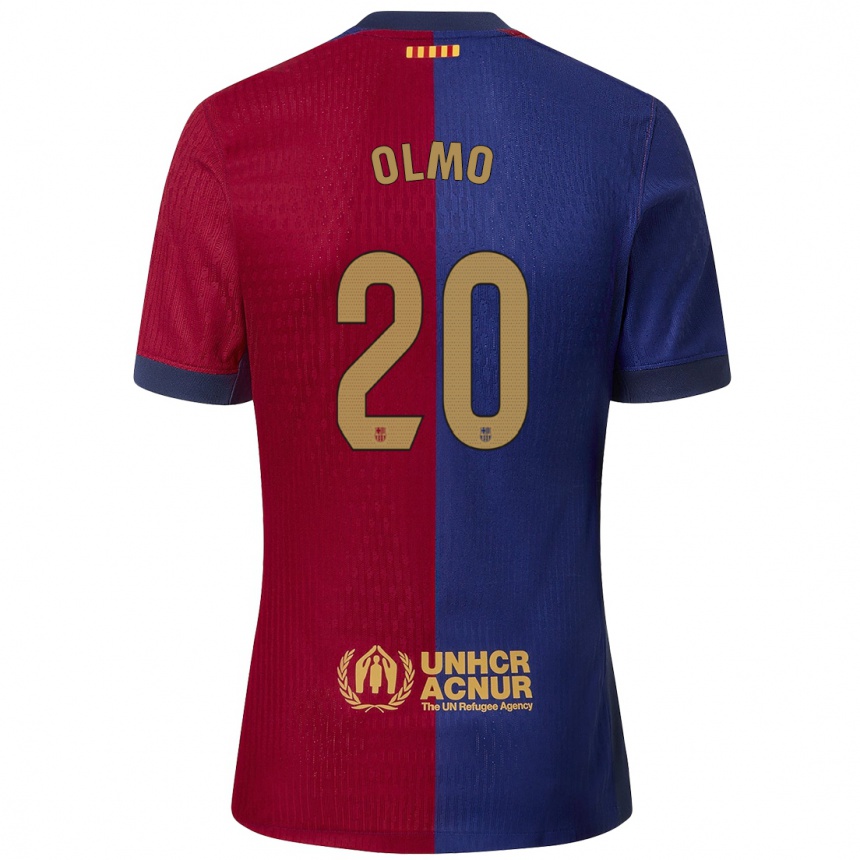 Kids Football Dani Olmo #20 Blue Red Home Jersey 2024/25 T-Shirt Canada