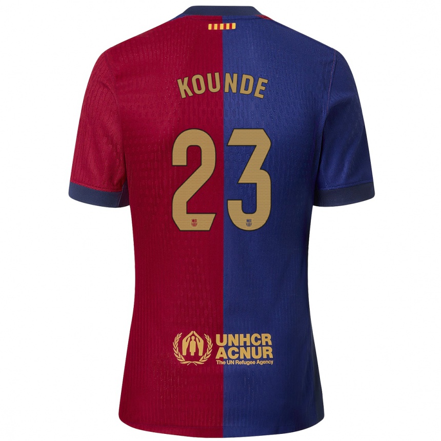 Enfant Football Maillot Jules Koundé #23 Bleu Rouge Tenues Domicile 2024/25 Canada