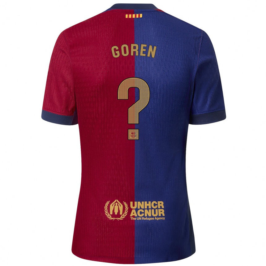 Kids Football Orian Goren #0 Blue Red Home Jersey 2024/25 T-Shirt Canada