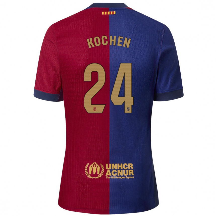 Kids Football Diego Kochen #24 Blue Red Home Jersey 2024/25 T-Shirt Canada