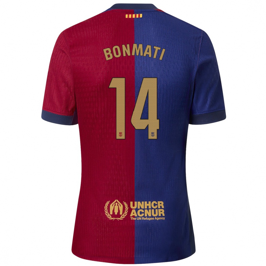 Kids Football Aitana Bonmatí #14 Blue Red Home Jersey 2024/25 T-Shirt Canada