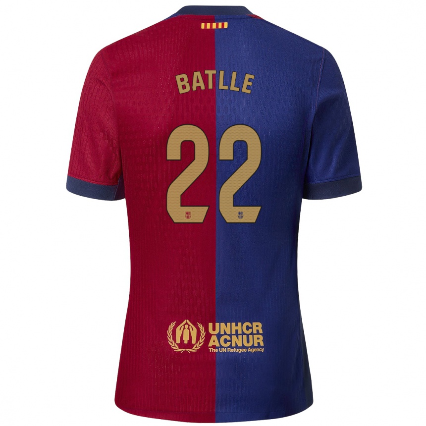 Enfant Football Maillot Ona Batlle #22 Bleu Rouge Tenues Domicile 2024/25 Canada