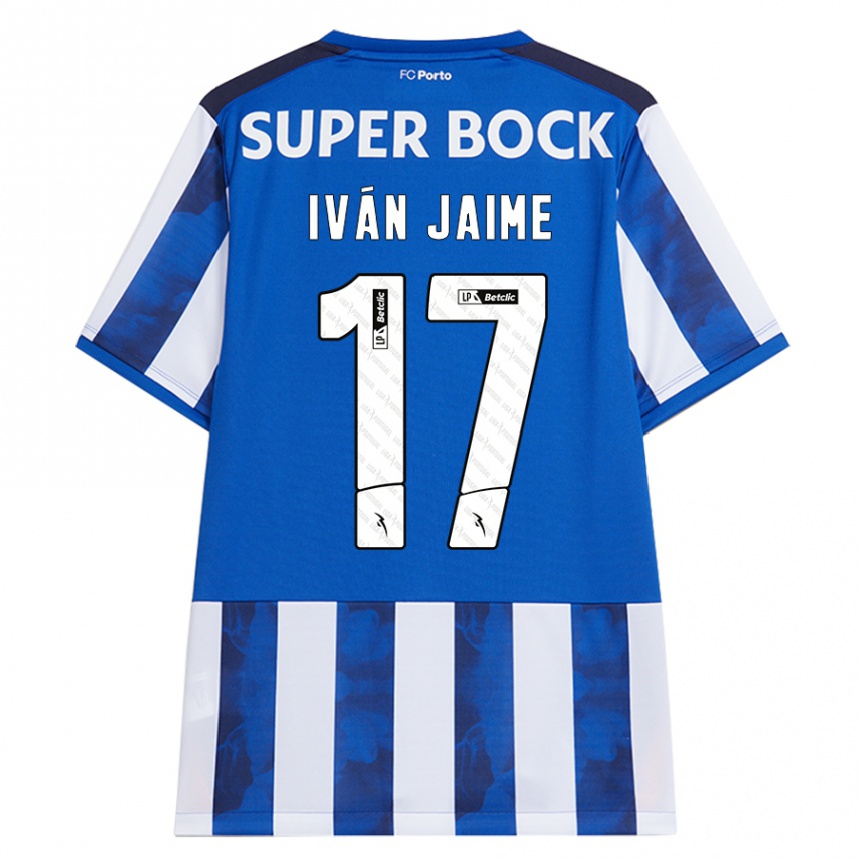 Kids Football Iván Jaime #17 Blue White Home Jersey 2024/25 T-Shirt Canada