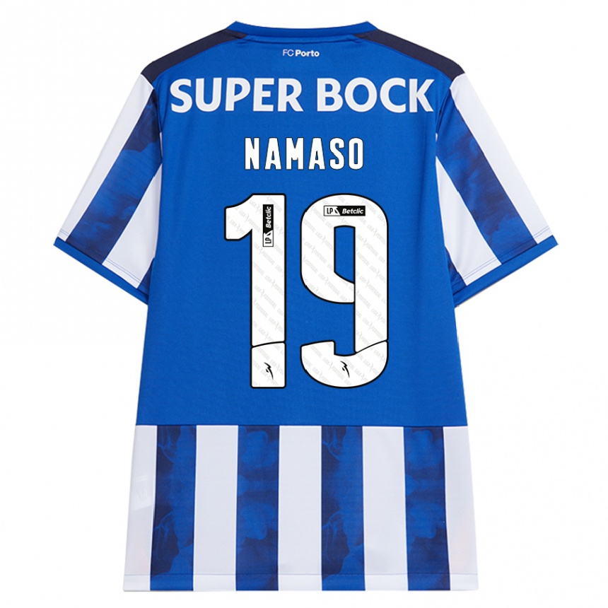 Kids Football Danny Namaso #19 Blue White Home Jersey 2024/25 T-Shirt Canada