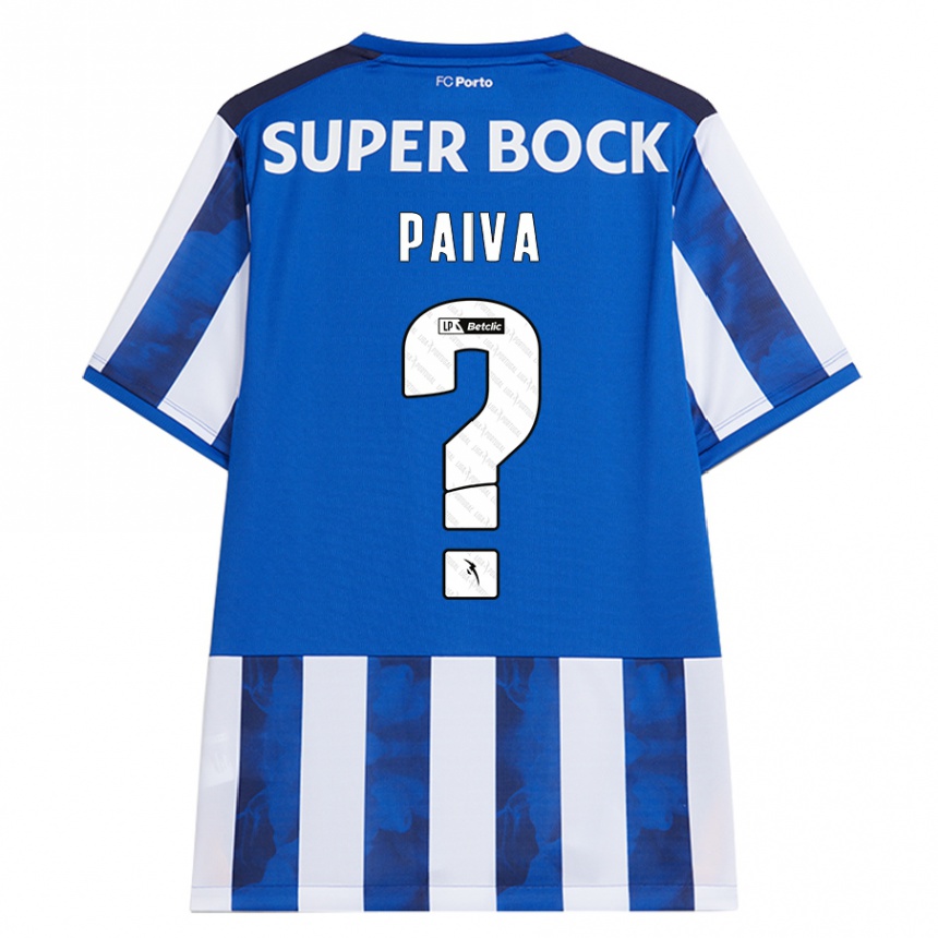 Kids Football Gonçalo Paiva #0 Blue White Home Jersey 2024/25 T-Shirt Canada