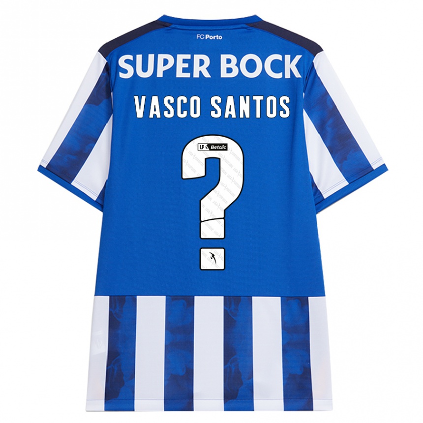 Kids Football Vasco Santos #0 Blue White Home Jersey 2024/25 T-Shirt Canada