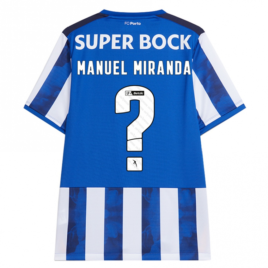 Kids Football Manuel Miranda #0 Blue White Home Jersey 2024/25 T-Shirt Canada