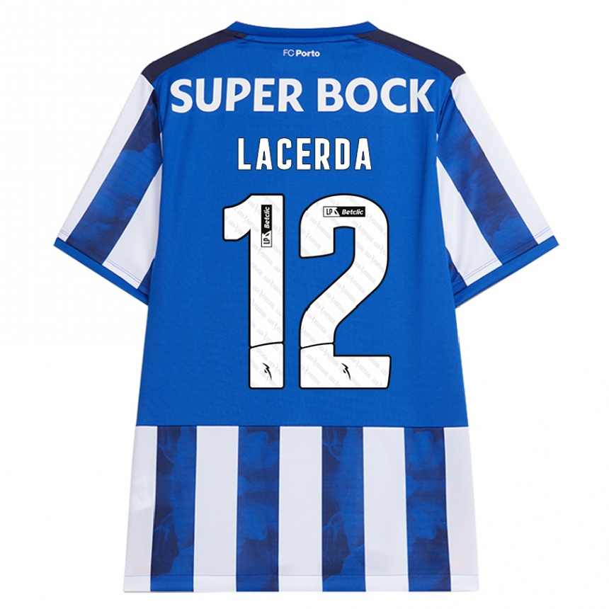 Kids Football Lacerda #12 Blue White Home Jersey 2024/25 T-Shirt Canada