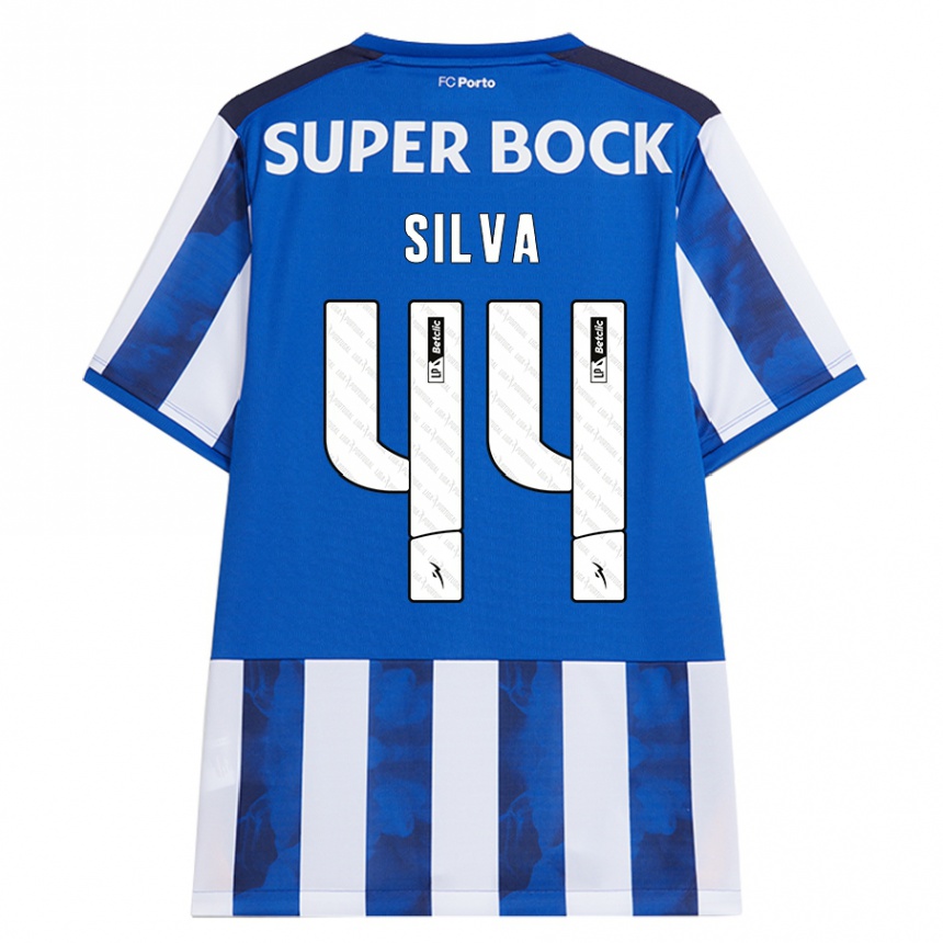 Kids Football Felipe Silva #44 Blue White Home Jersey 2024/25 T-Shirt Canada