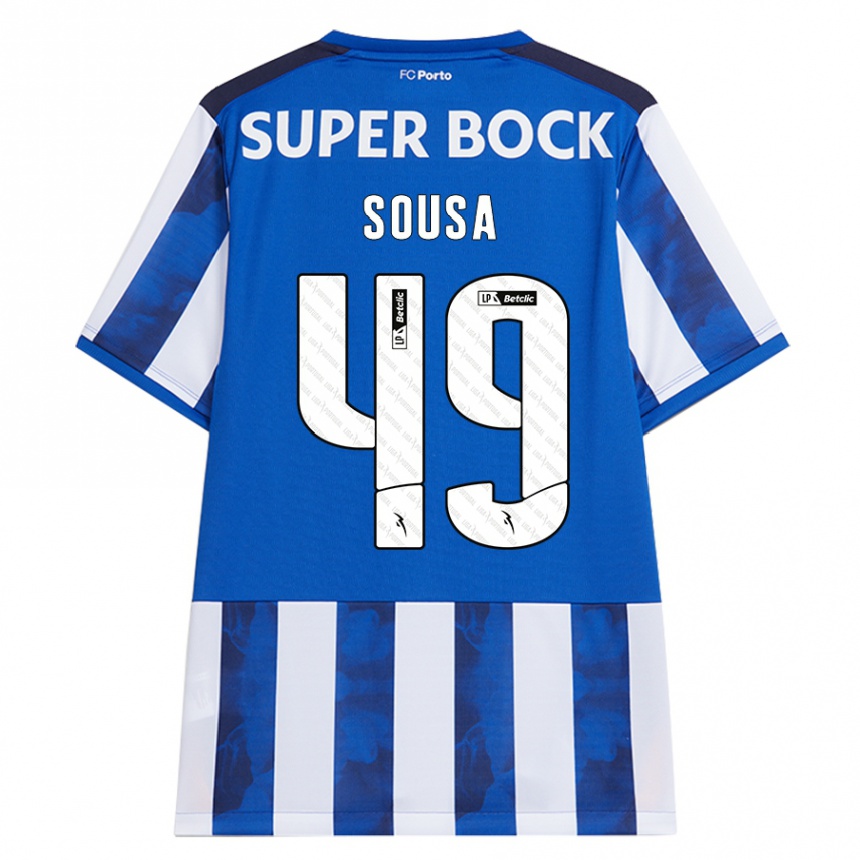 Kids Football Gonçalo Sousa #49 Blue White Home Jersey 2024/25 T-Shirt Canada