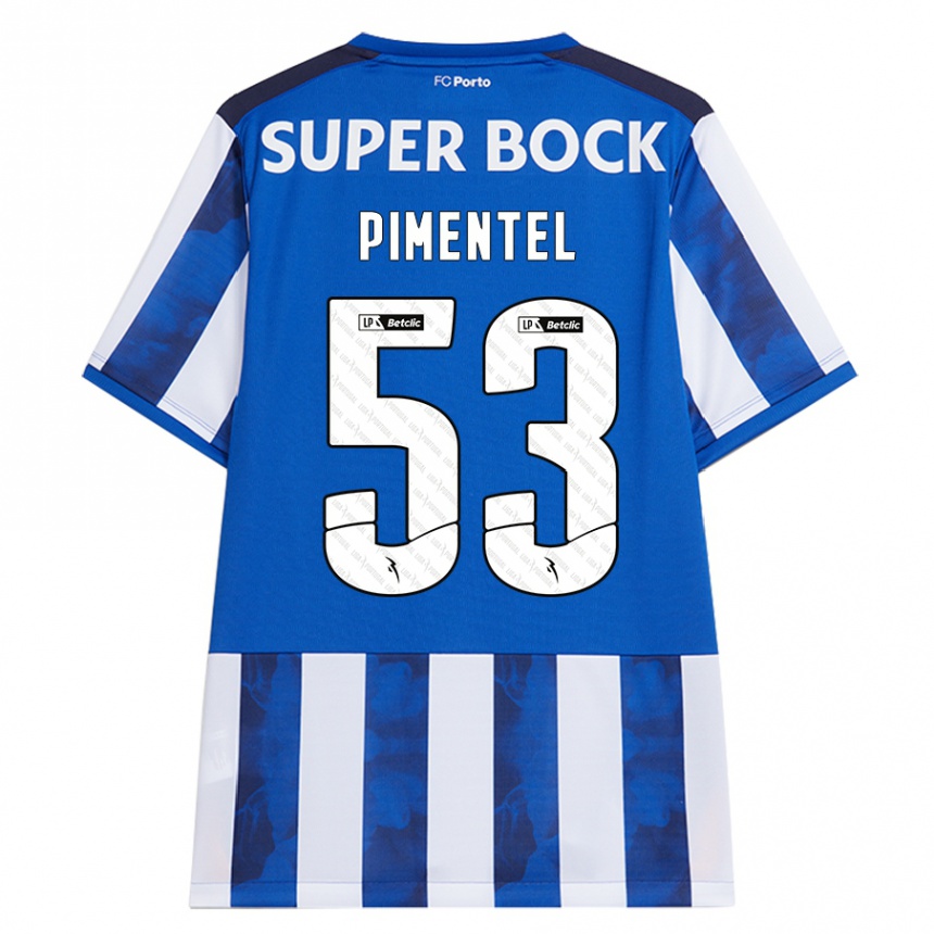 Kids Football Eric Pimentel #53 Blue White Home Jersey 2024/25 T-Shirt Canada