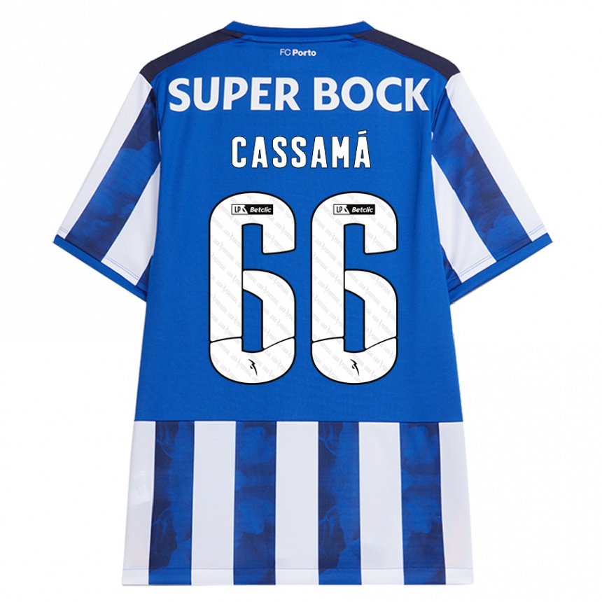 Kids Football Adramane Cassamá #66 Blue White Home Jersey 2024/25 T-Shirt Canada