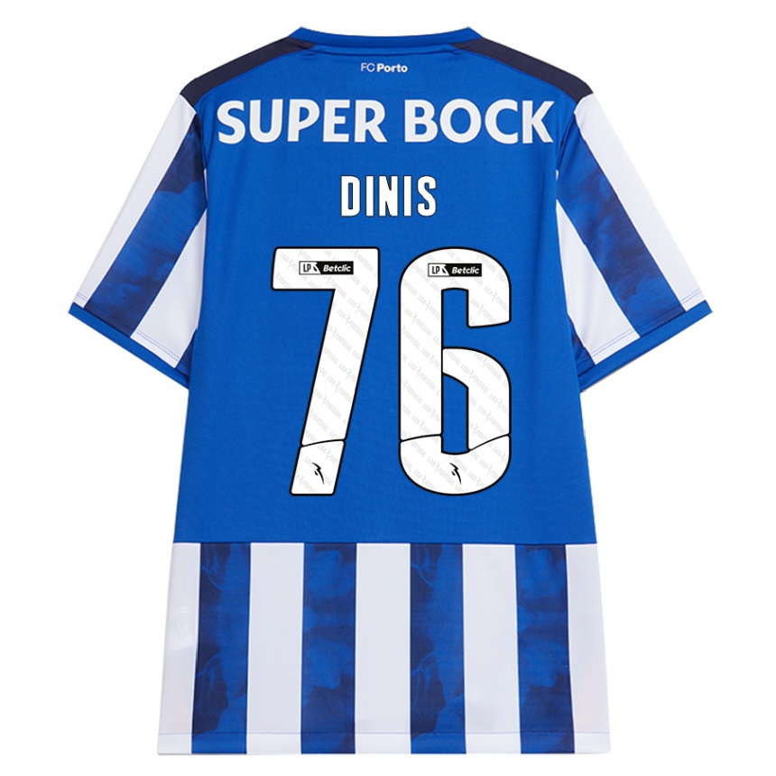 Kids Football Dinis #76 Blue White Home Jersey 2024/25 T-Shirt Canada