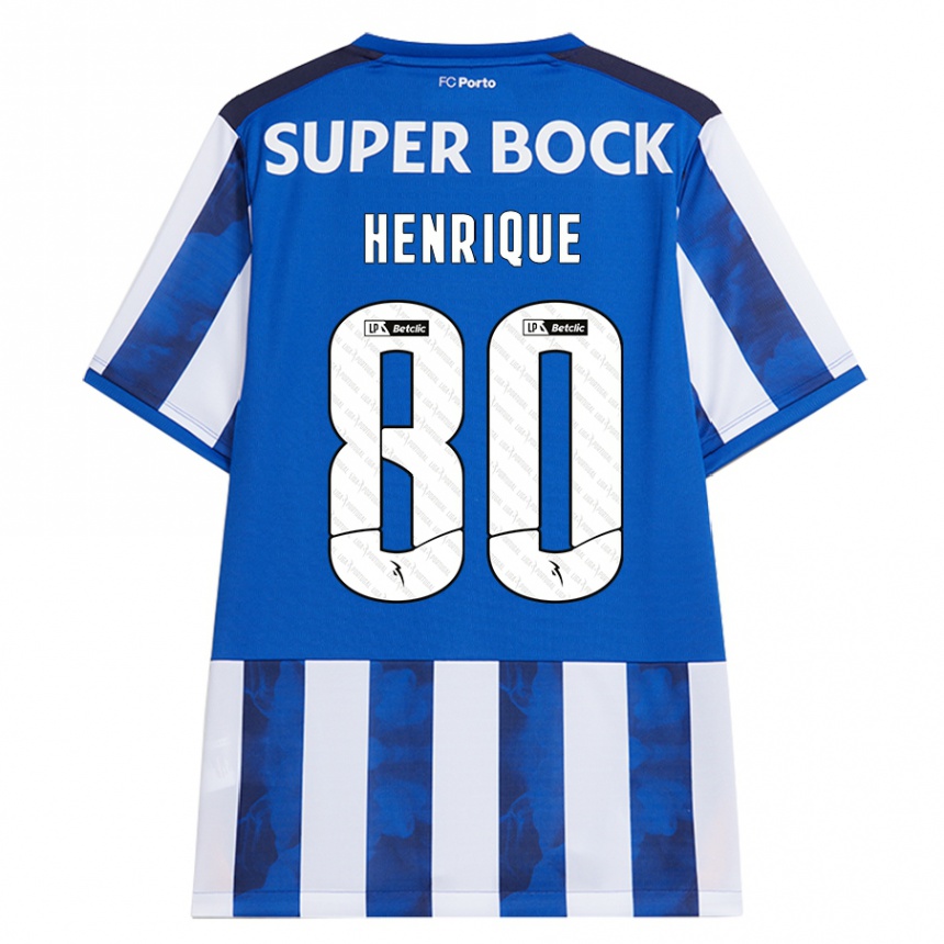 Kids Football Kaio Henrique #80 Blue White Home Jersey 2024/25 T-Shirt Canada