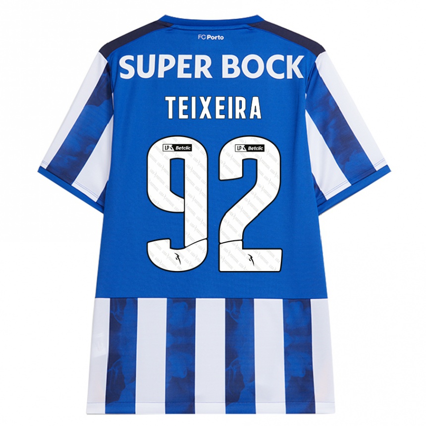 Kids Football João Teixeira #92 Blue White Home Jersey 2024/25 T-Shirt Canada