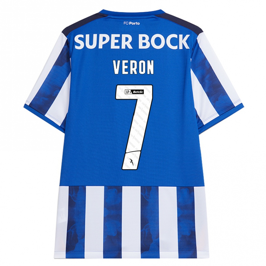 Kids Football Gabriel Veron #7 Blue White Home Jersey 2024/25 T-Shirt Canada