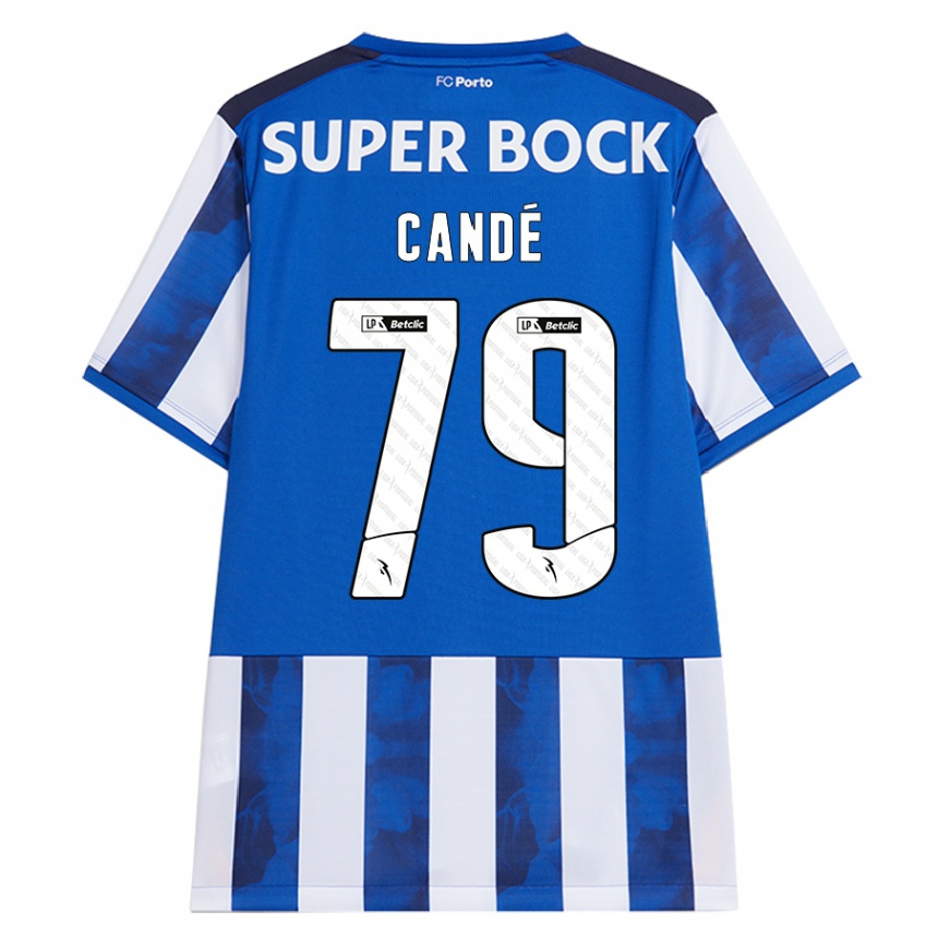 Kids Football Umaro Candé #79 Blue White Home Jersey 2024/25 T-Shirt Canada