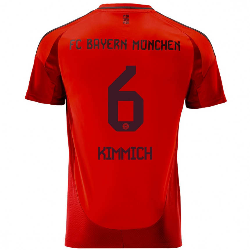 Enfant Football Maillot Joshua Kimmich #6 Rouge Tenues Domicile 2024/25 Canada