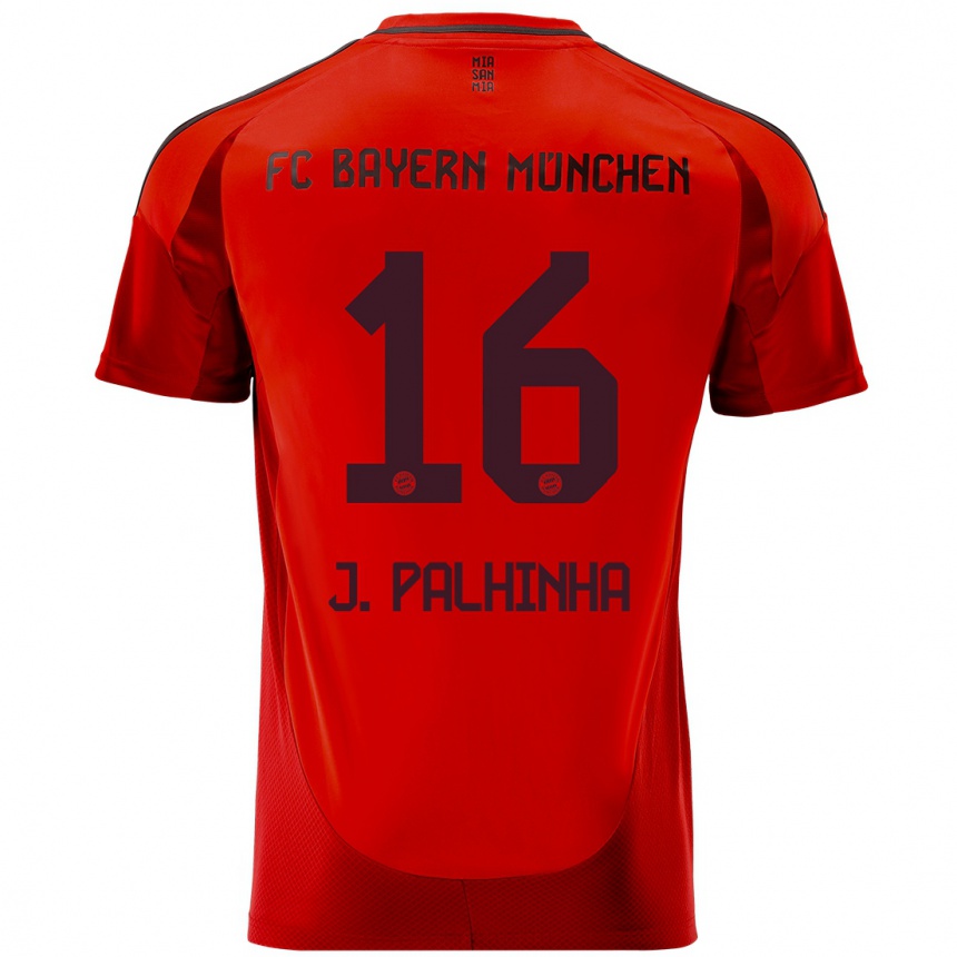 Kids Football João Palhinha #16 Red Home Jersey 2024/25 T-Shirt Canada