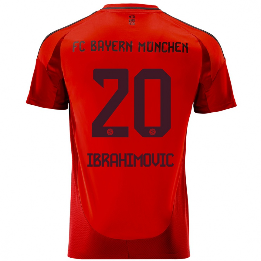 Enfant Football Maillot Arijon Ibrahimovic #20 Rouge Tenues Domicile 2024/25 Canada