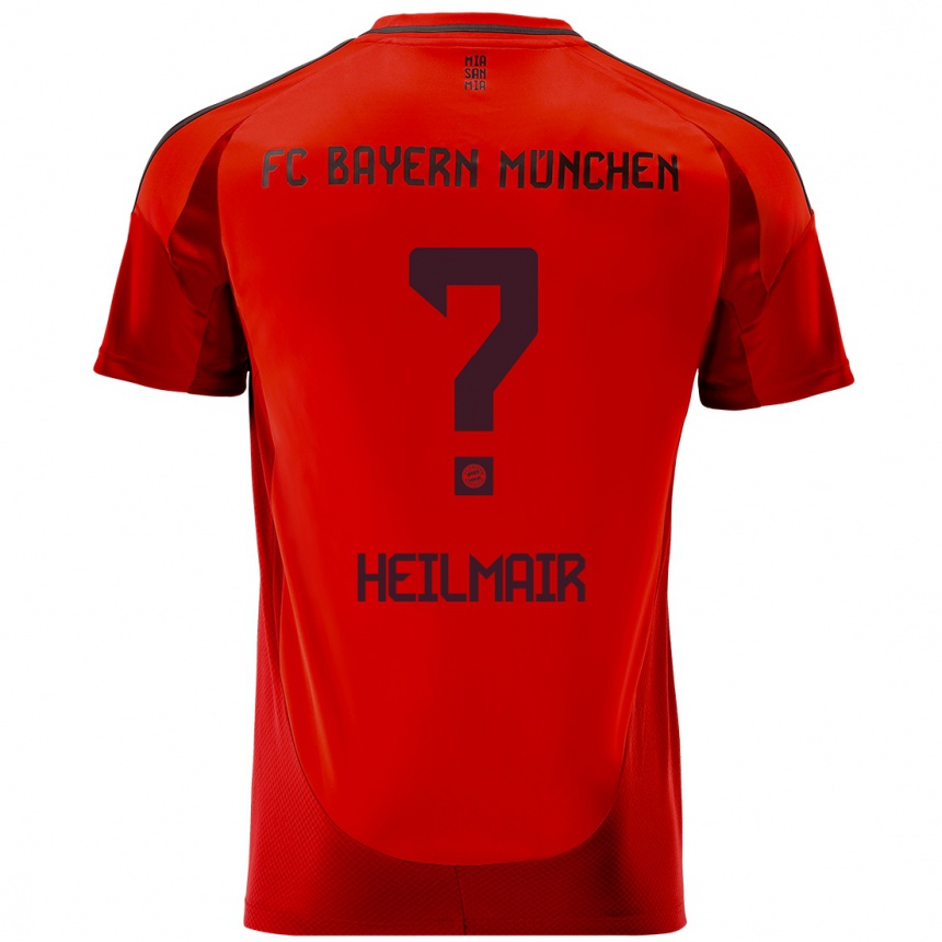 Kids Football Hannes Heilmair #0 Red Home Jersey 2024/25 T-Shirt Canada