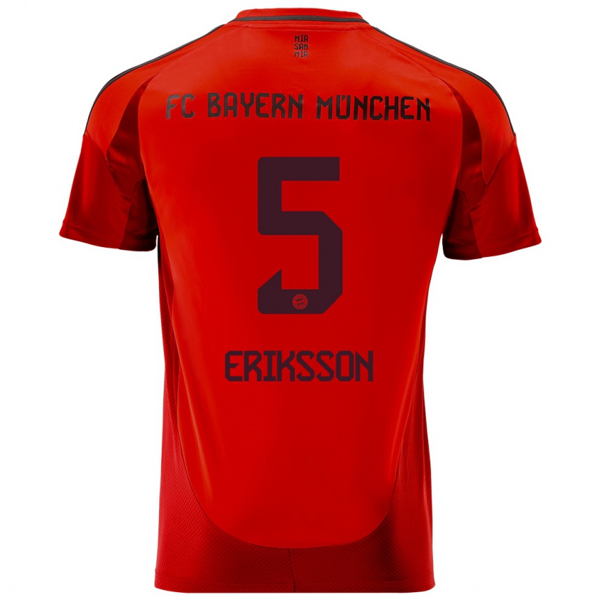 Enfant Football Maillot Magdalena Eriksson #5 Rouge Tenues Domicile 2024/25 Canada