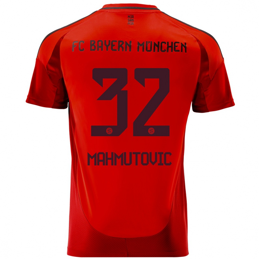 Kids Football Ena Mahmutovic #32 Red Home Jersey 2024/25 T-Shirt Canada