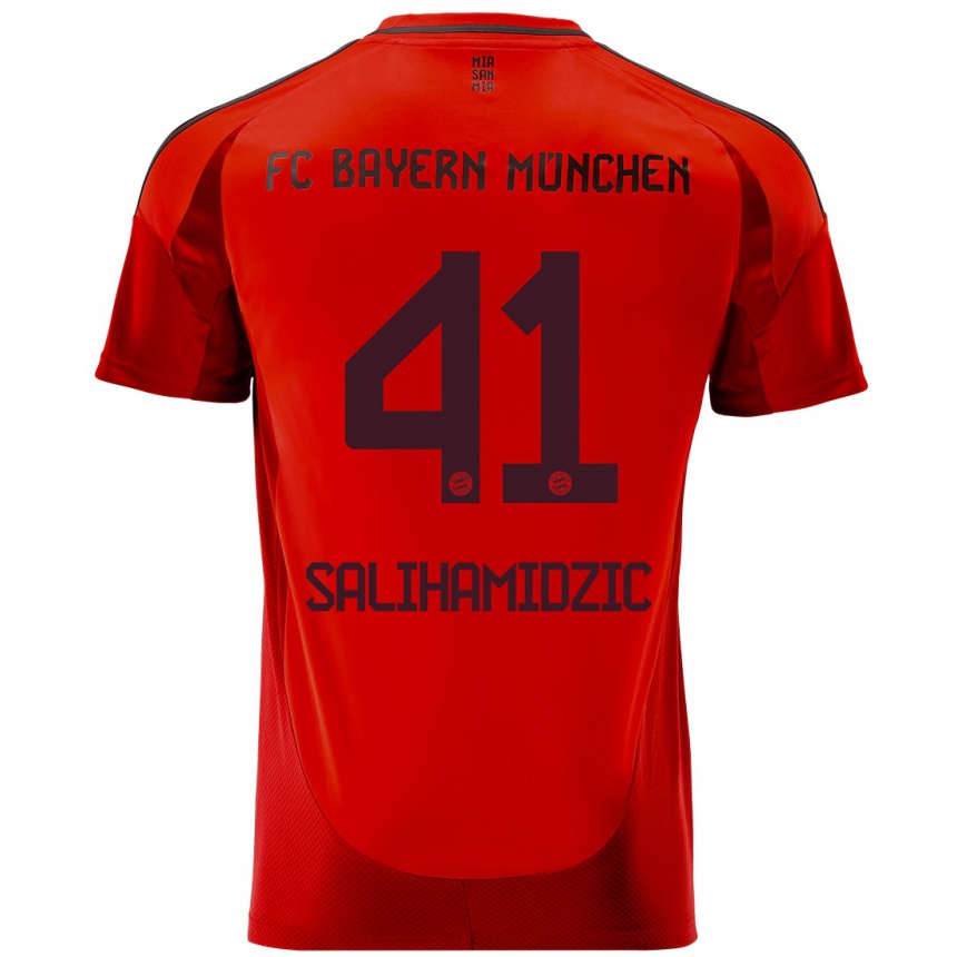 Enfant Football Maillot Nick Salihamidzic #41 Rouge Tenues Domicile 2024/25 Canada