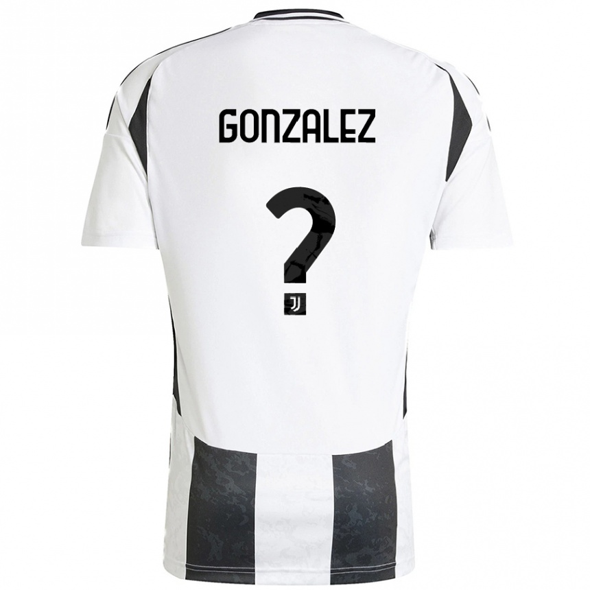 Kids Football Facundo González #0 White Black Home Jersey 2024/25 T-Shirt Canada