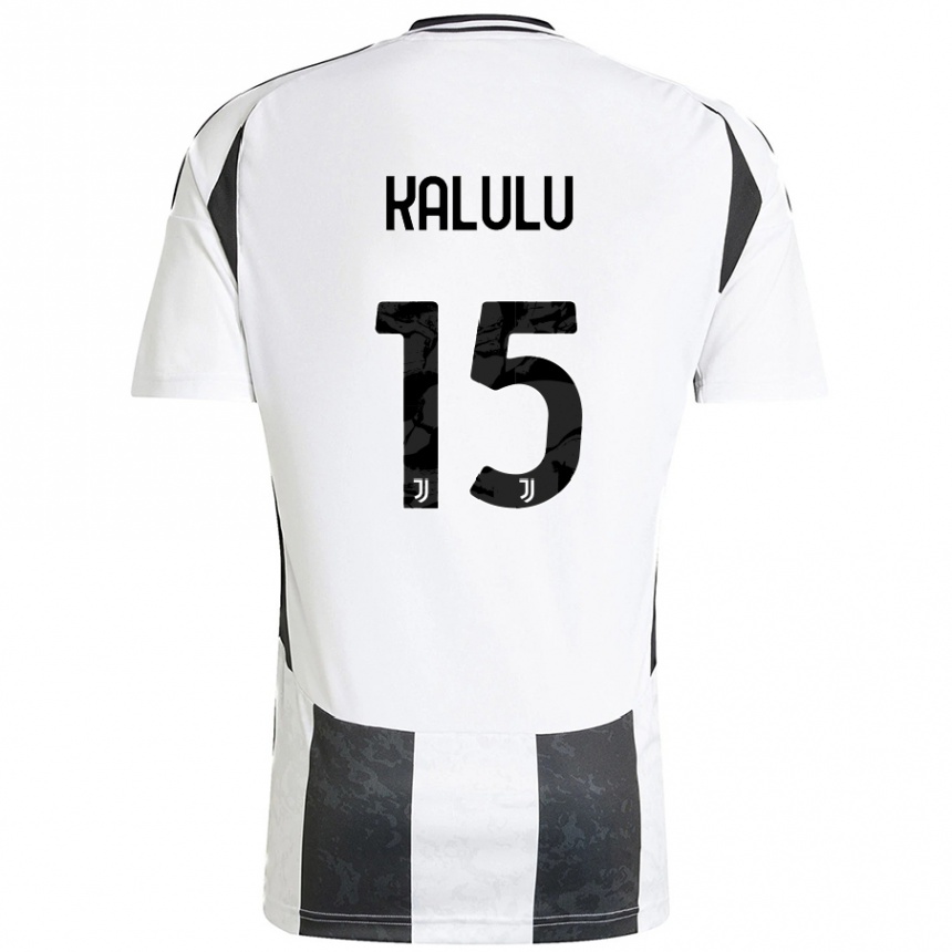 Enfant Football Maillot Pierre Kalulu #15 Blanc Noir Tenues Domicile 2024/25 Canada