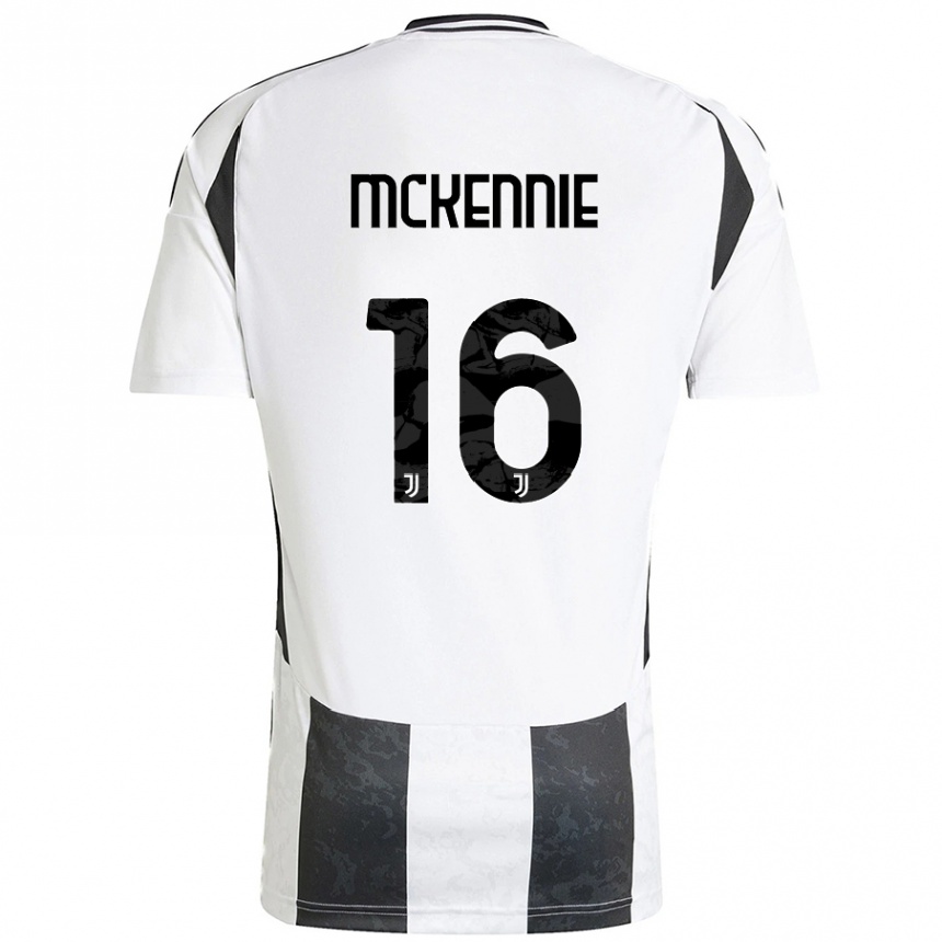 Enfant Football Maillot Weston Mckennie #16 Blanc Noir Tenues Domicile 2024/25 Canada