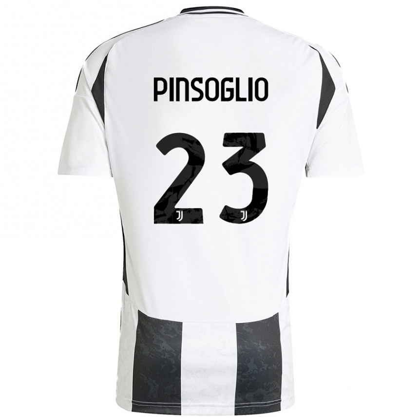 Enfant Football Maillot Carlo Pinsoglio #23 Blanc Noir Tenues Domicile 2024/25 Canada