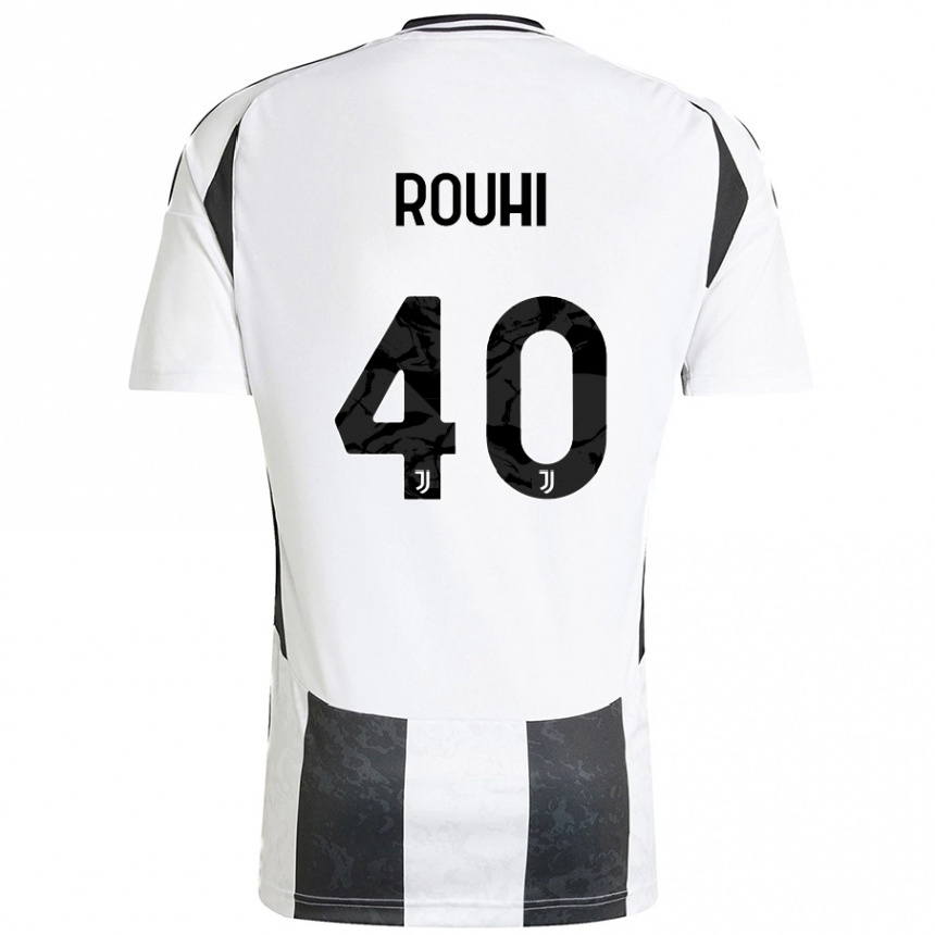 Enfant Football Maillot Jonas Rouhi #40 Blanc Noir Tenues Domicile 2024/25 Canada