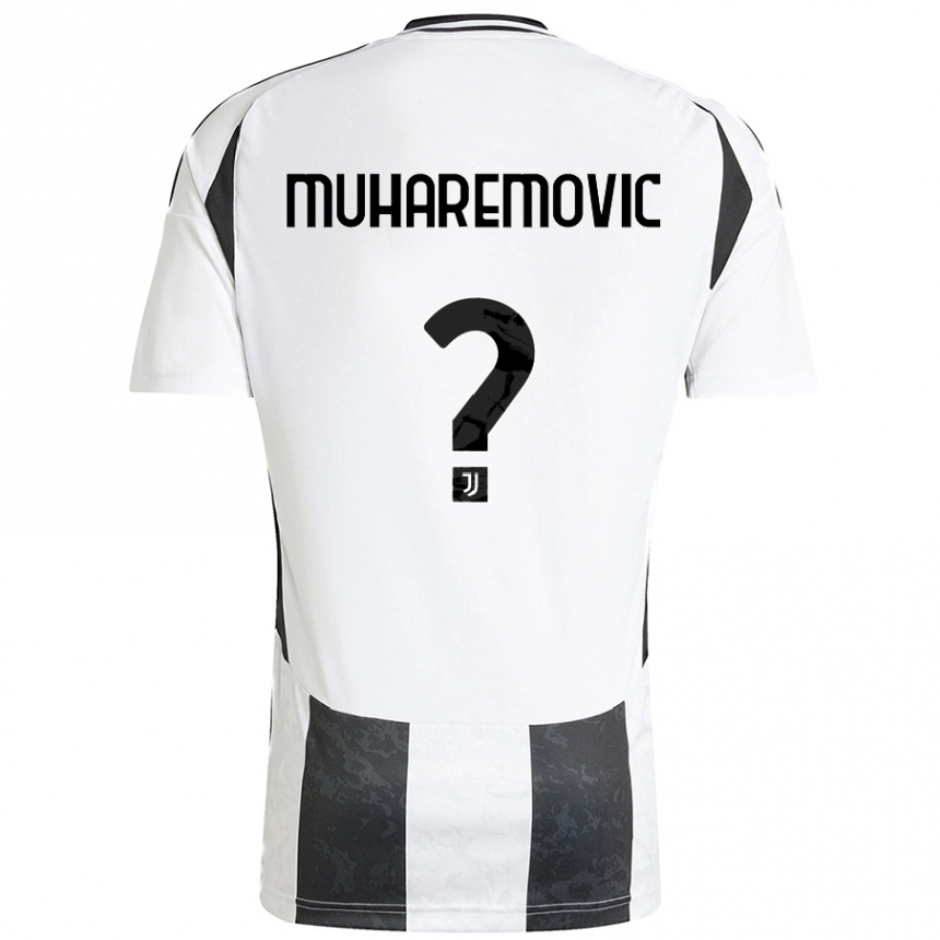 Kids Football Tarik Muharemovic #0 White Black Home Jersey 2024/25 T-Shirt Canada