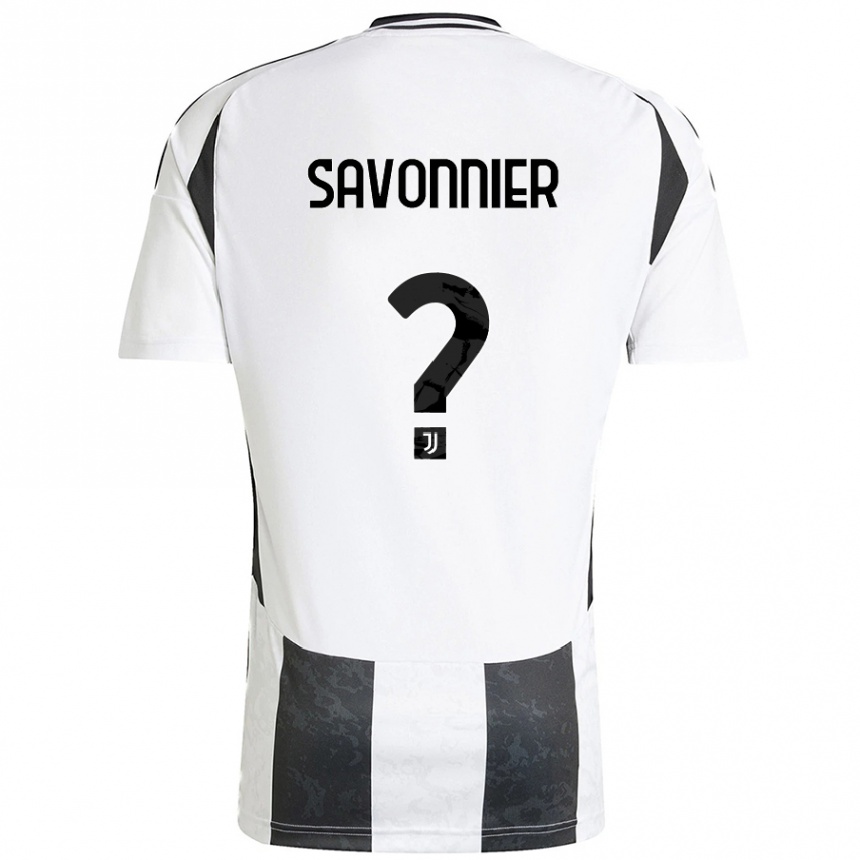 Kids Football Nelson Savonnier #0 White Black Home Jersey 2024/25 T-Shirt Canada