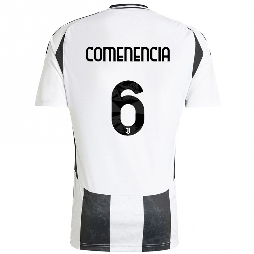 Kids Football Livano Comenencia #6 White Black Home Jersey 2024/25 T-Shirt Canada