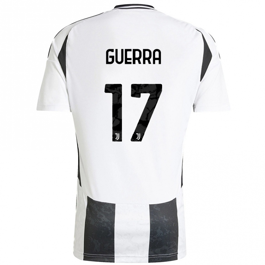 Enfant Football Maillot Simone Guerra #17 Blanc Noir Tenues Domicile 2024/25 Canada