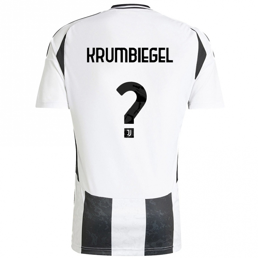 Kids Football Paulina Krumbiegel #0 White Black Home Jersey 2024/25 T-Shirt Canada